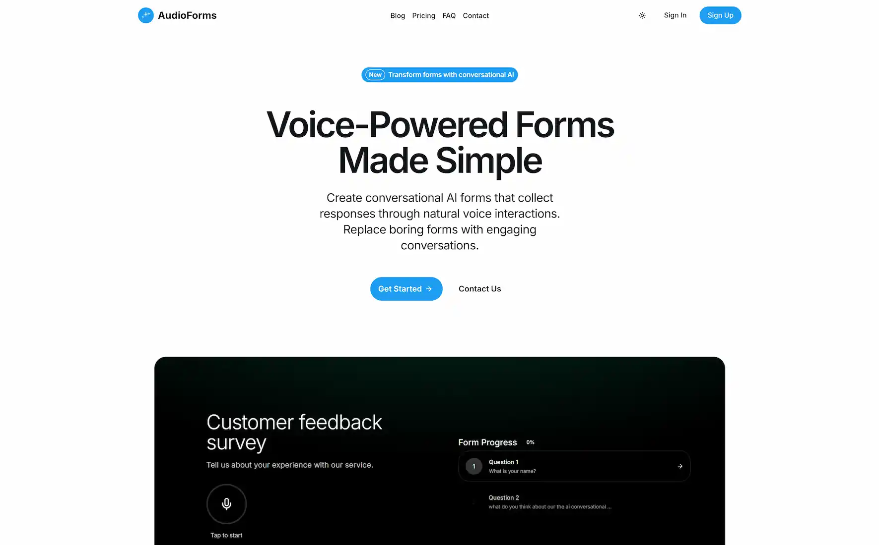 Audioforms Screenshot