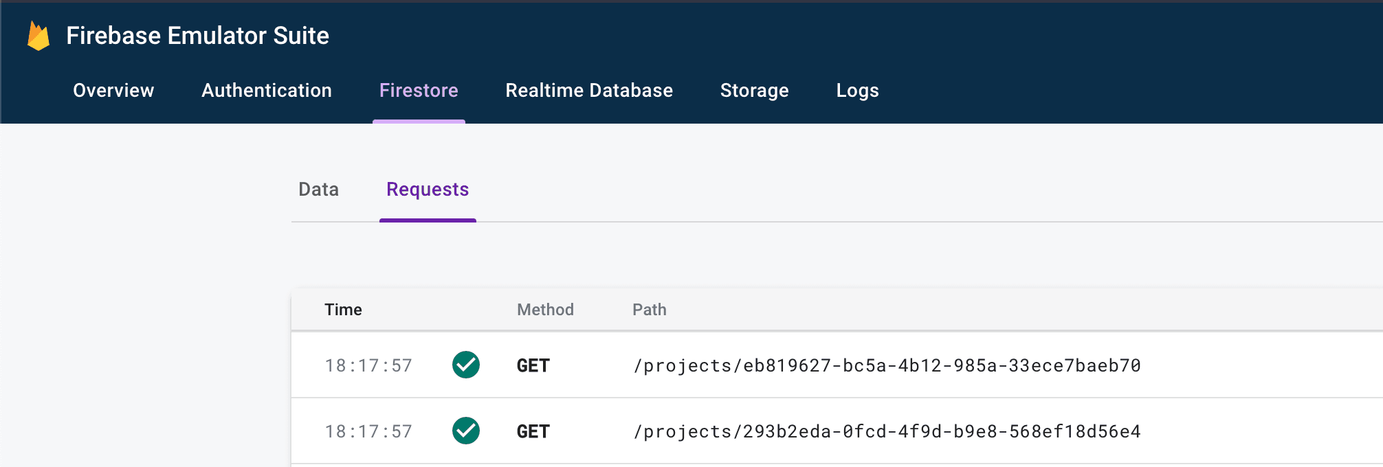 Firestore Emulator Debugging UI