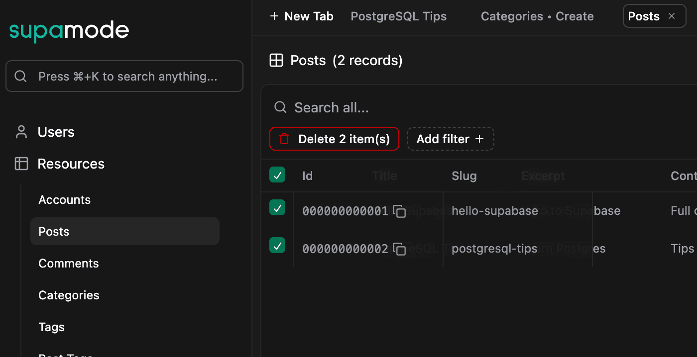 Batch Actions