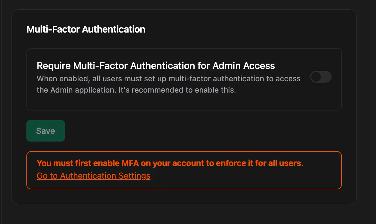 Enforce MFA