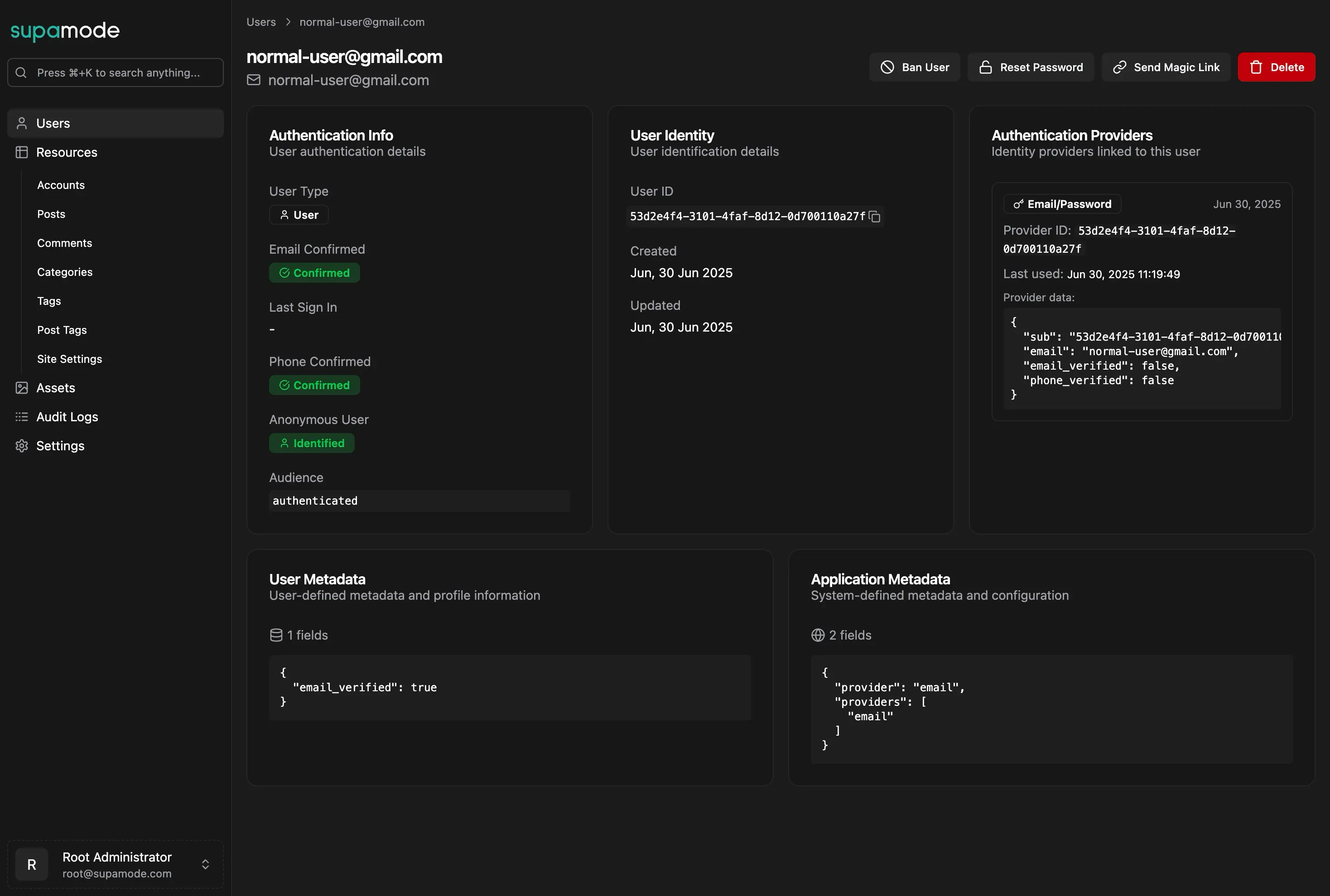 User Details