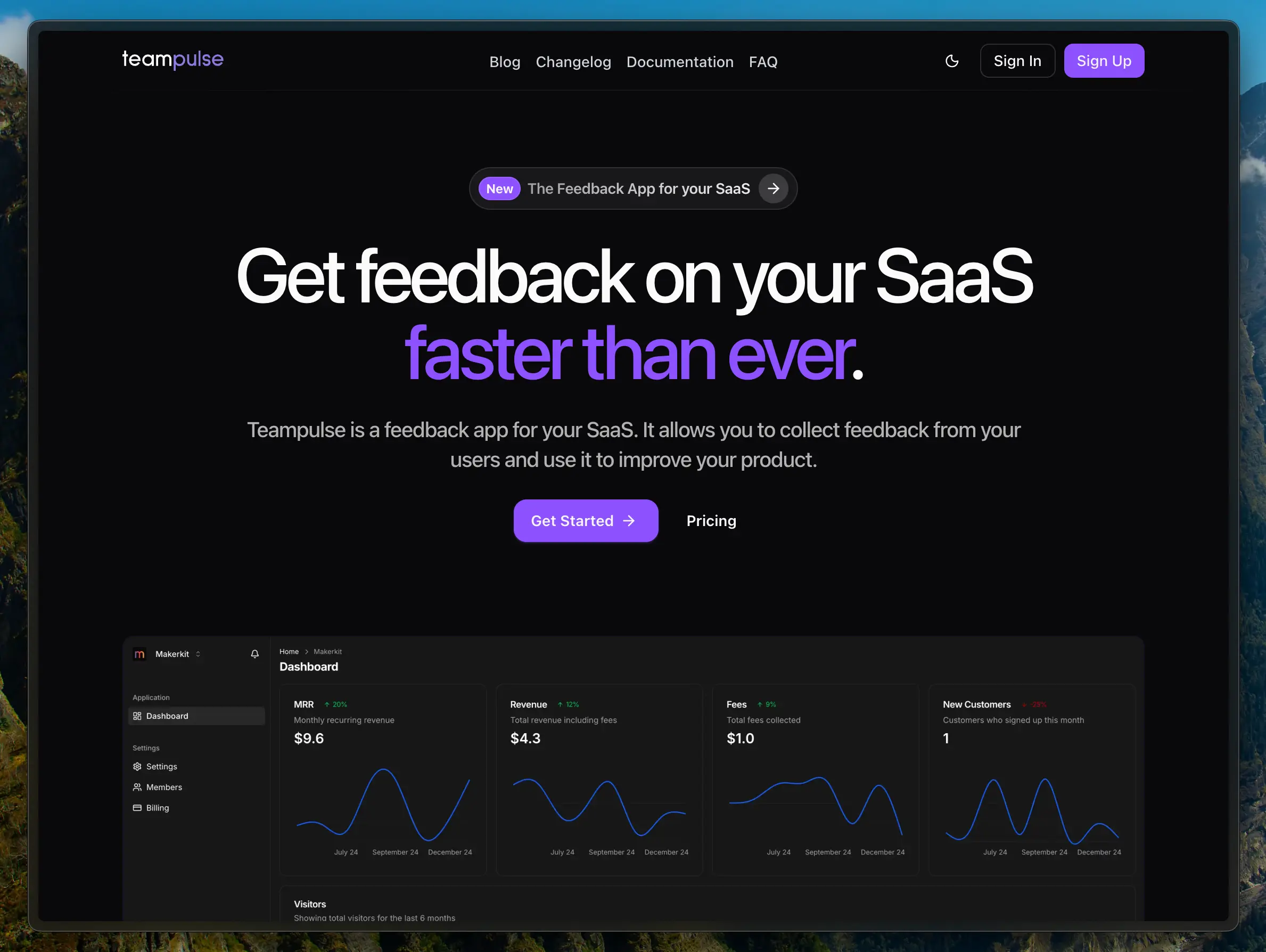 TeamPulse Landing Page