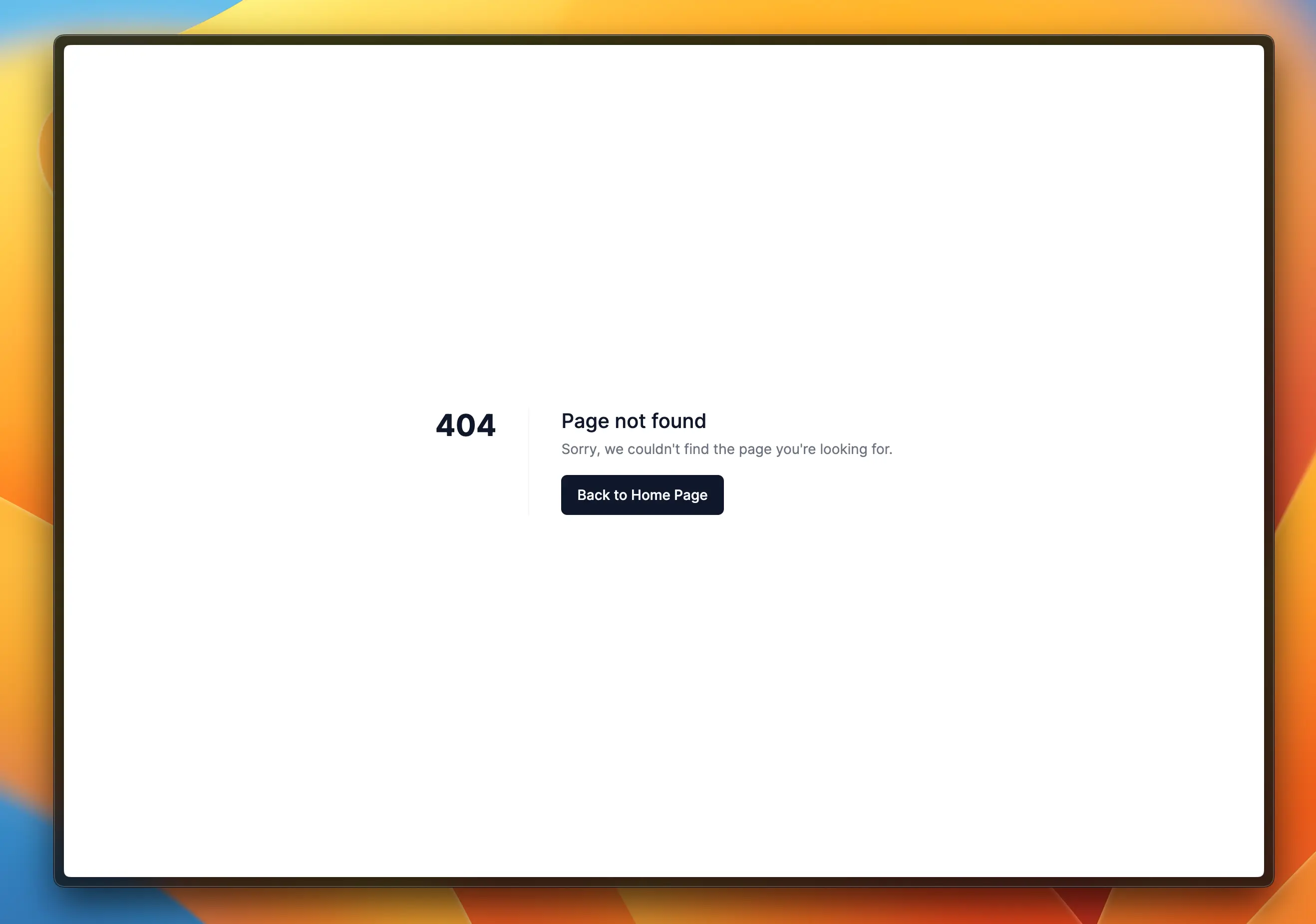 Demo App Not Found Page