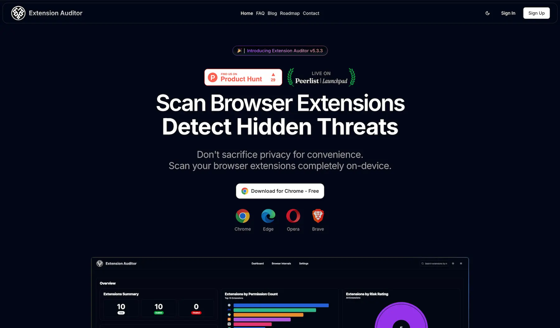 ExtensionAuditor Screenshot