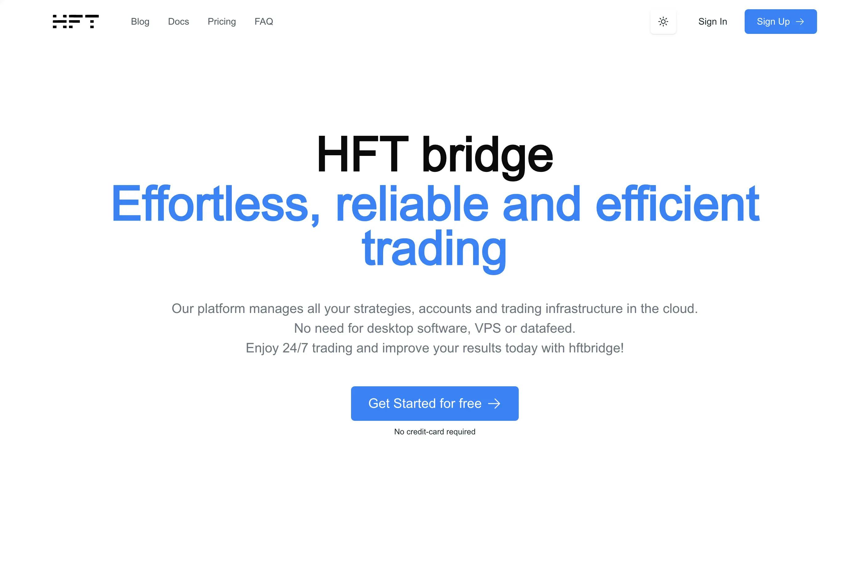 HFT Bridge Screenshot