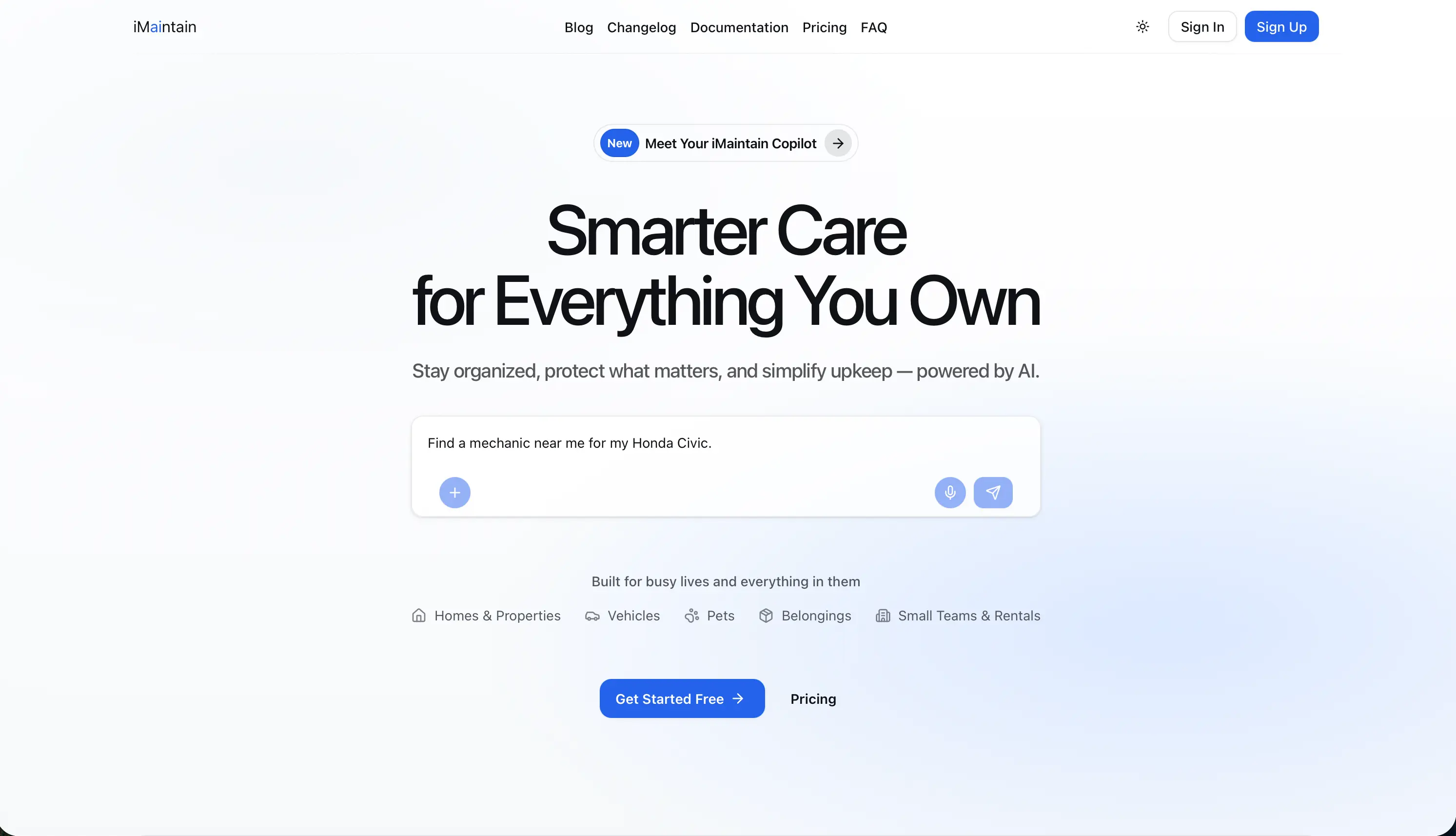 iMaintain Screenshot