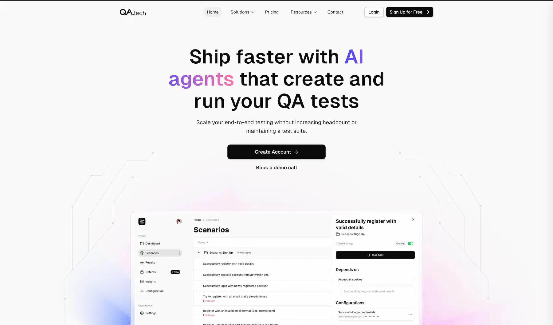 QA.tech Screenshot