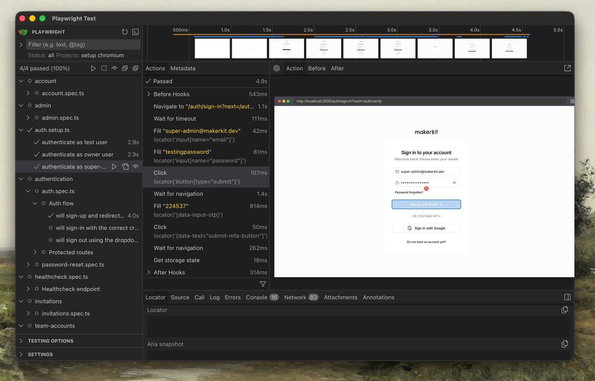 Playwright E2E Testing