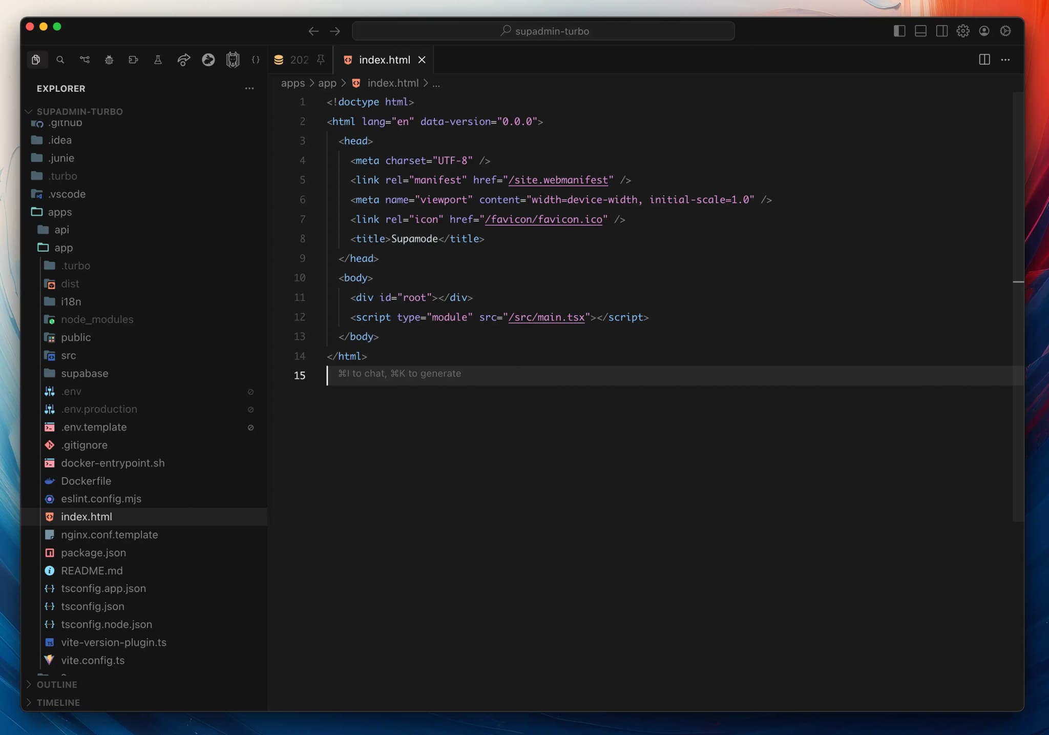 Customizing the Supamode source code in an editor