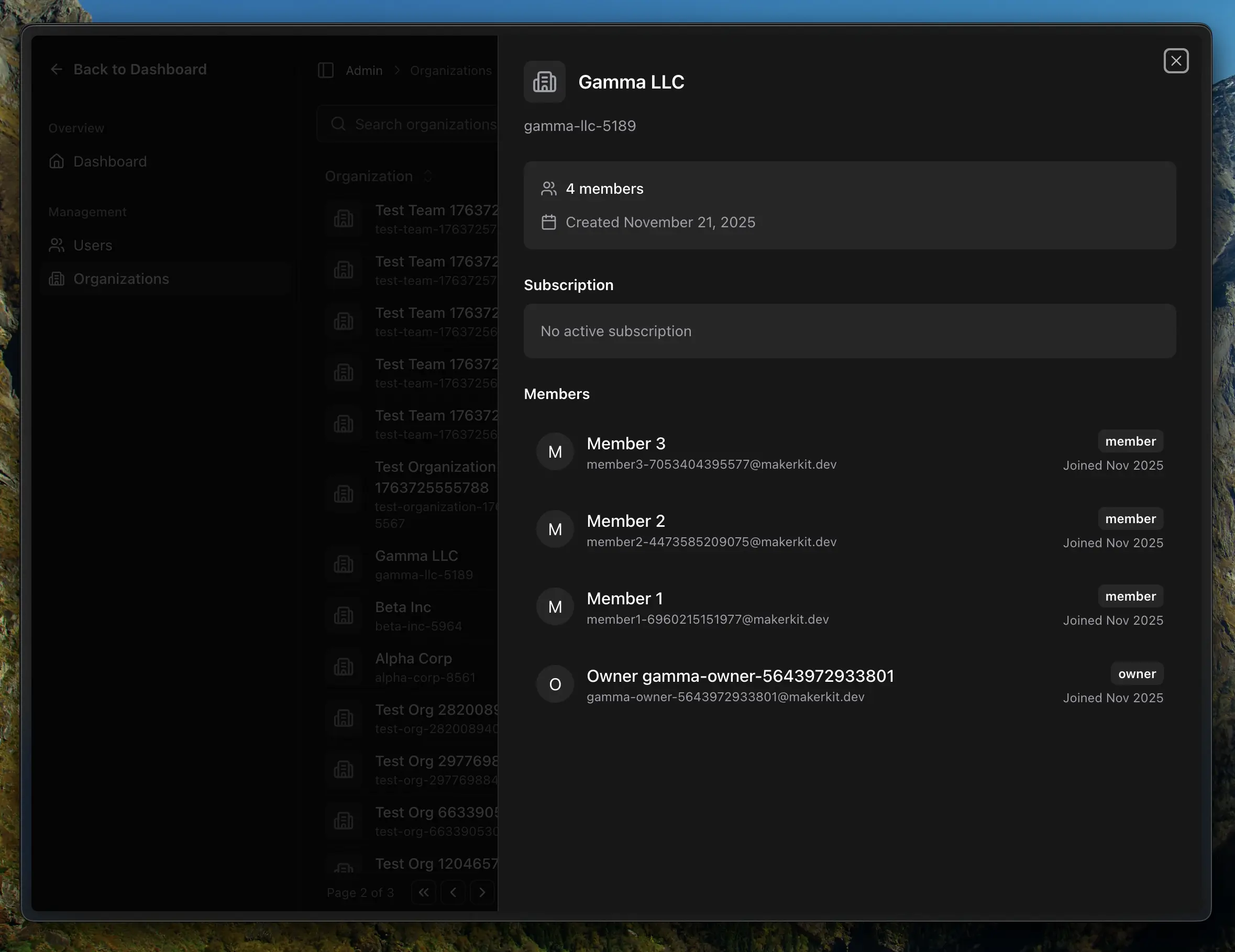 Organization Details Sheet