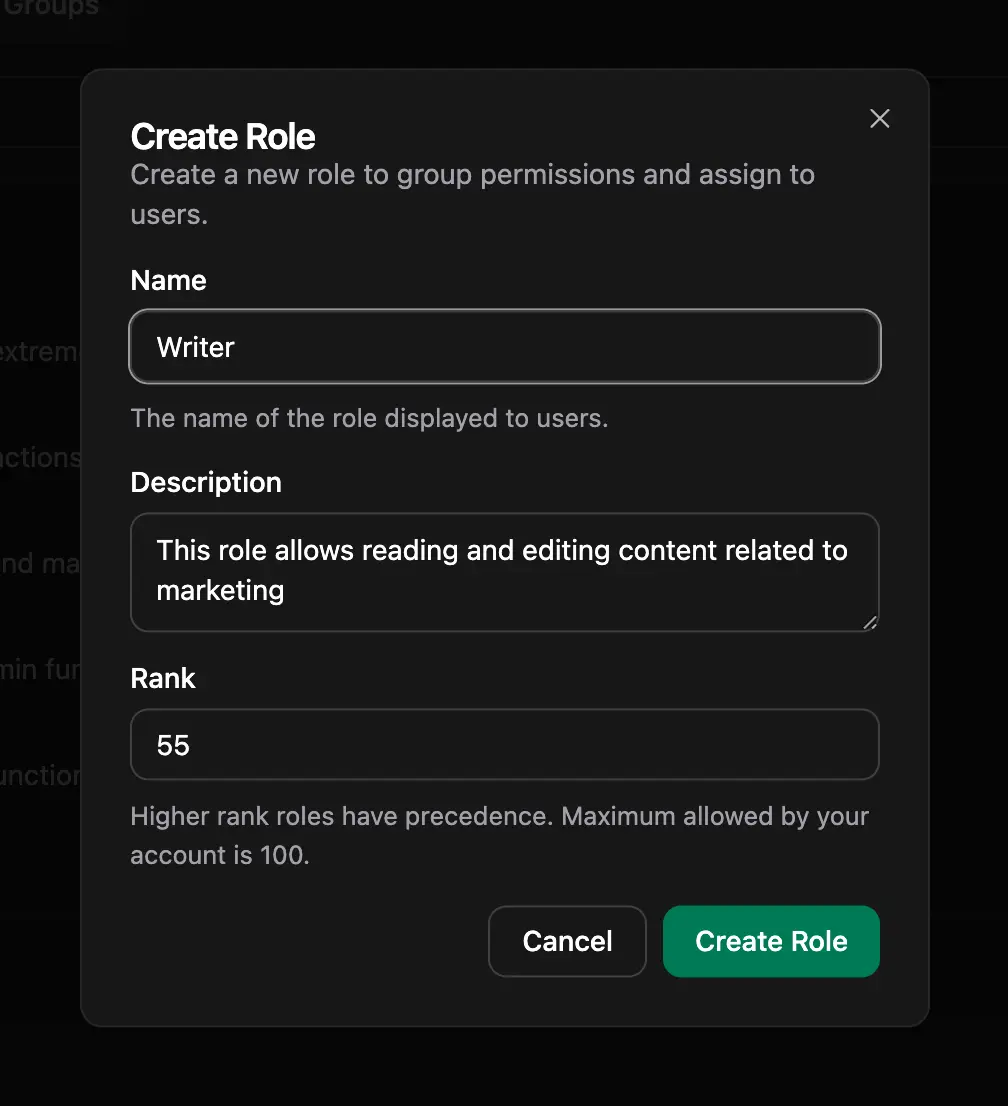 Supamode Blog Create Role