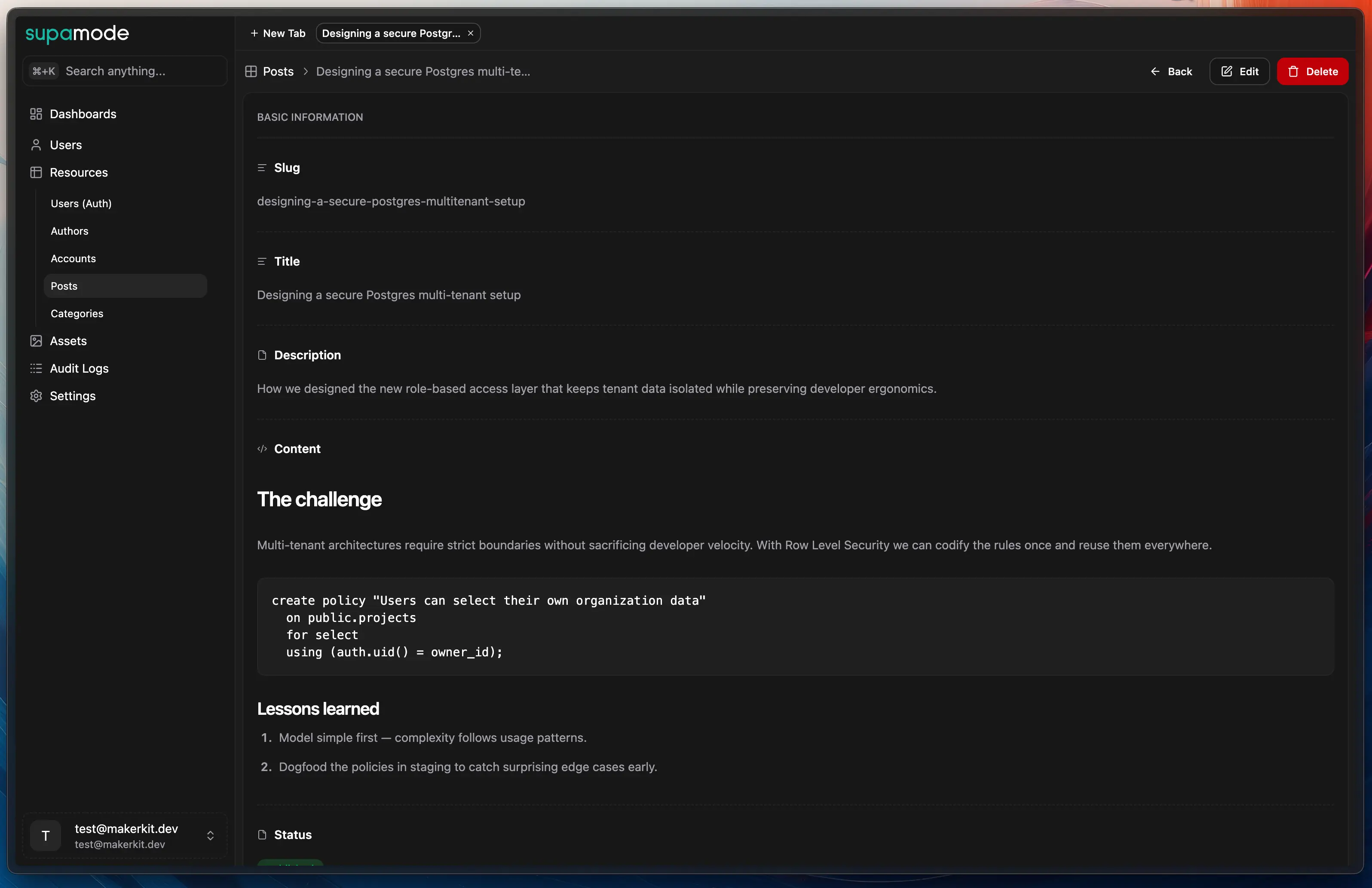 Supamode Blog Post Detail