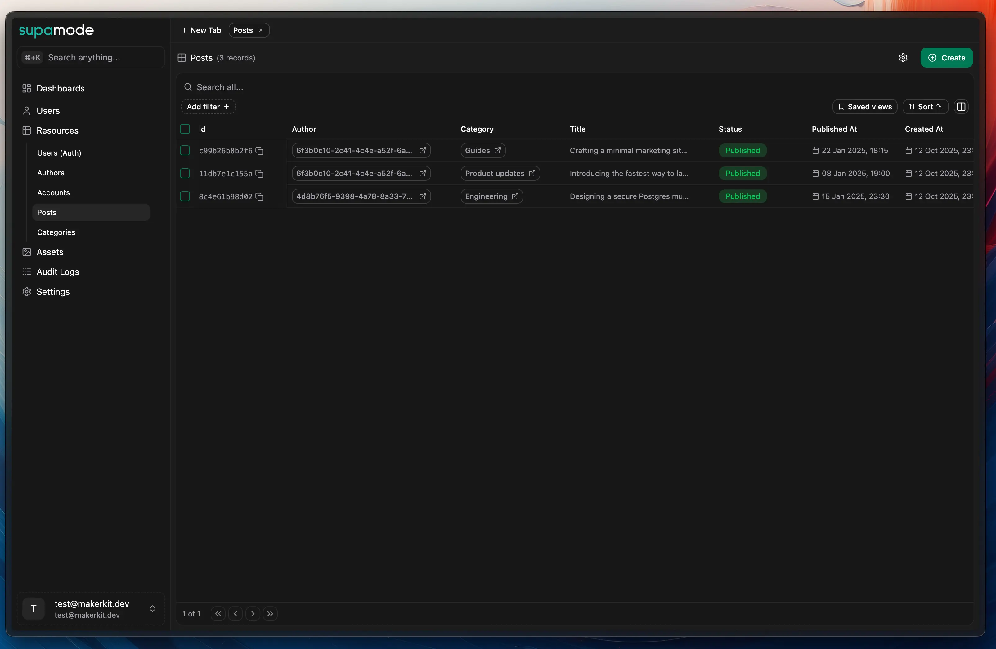 Supamode Blog Posts List