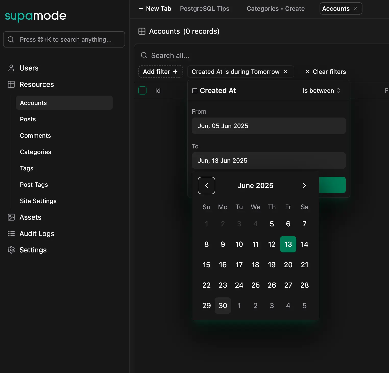 Between Date Filters