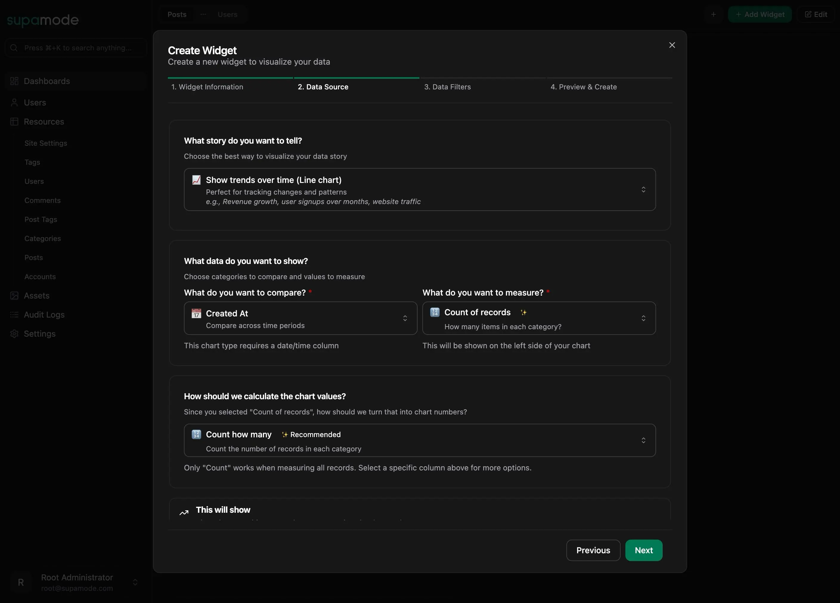 Chart Widget Configuration