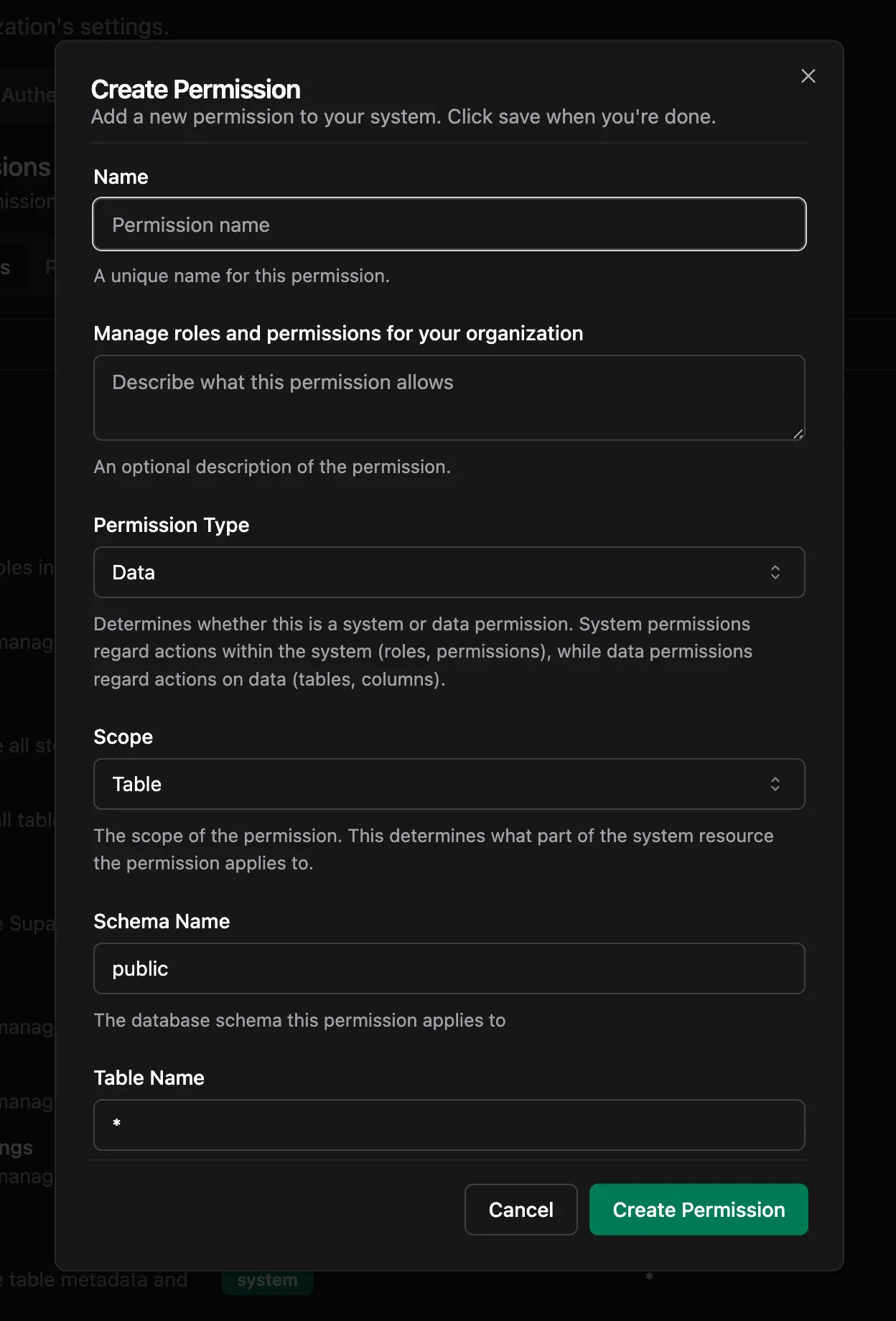 Permission And Data Example Managing Roles and Permissions in the UI