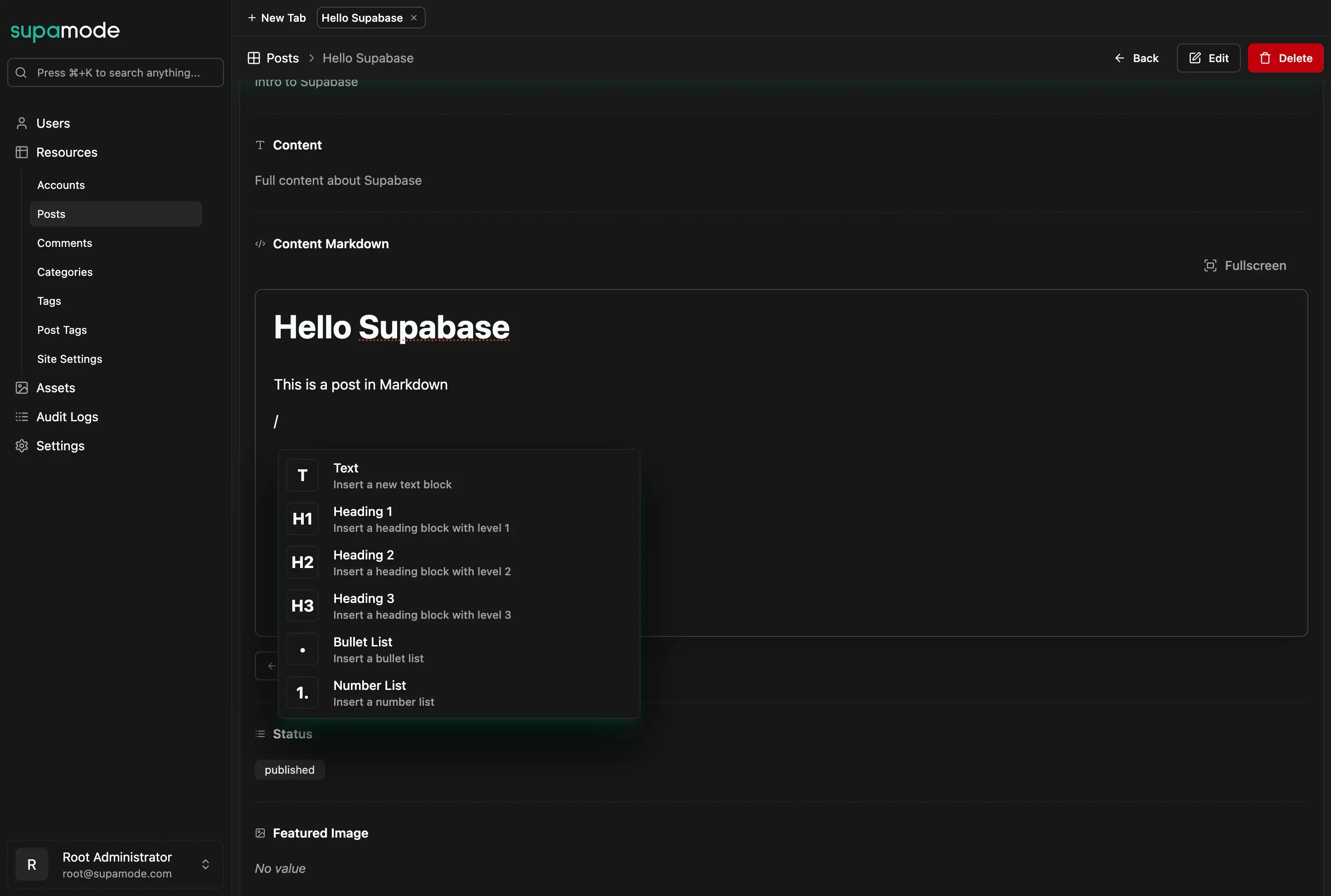 Inline editing with pencil icon on hover