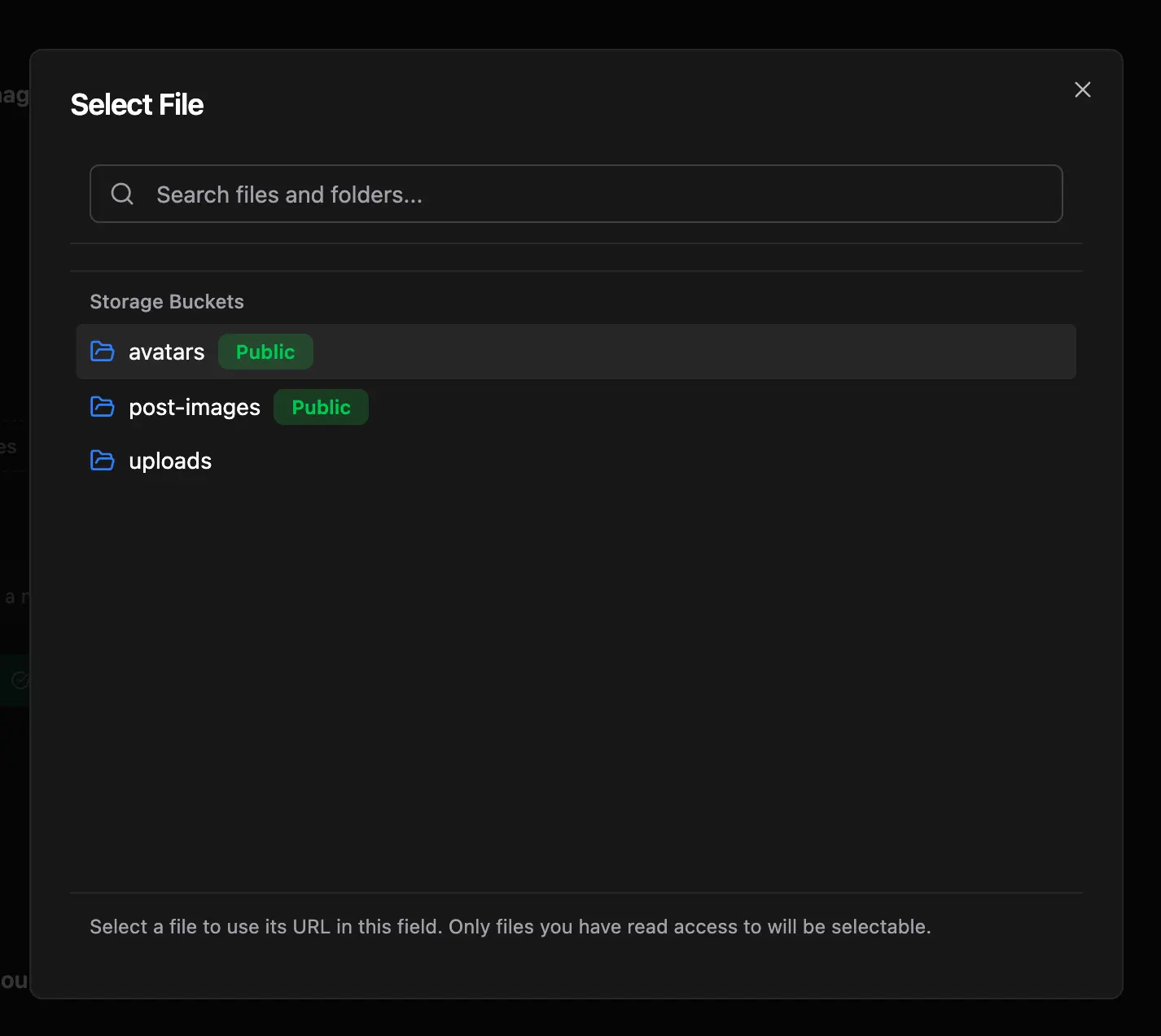 Storage Explorer File Picker