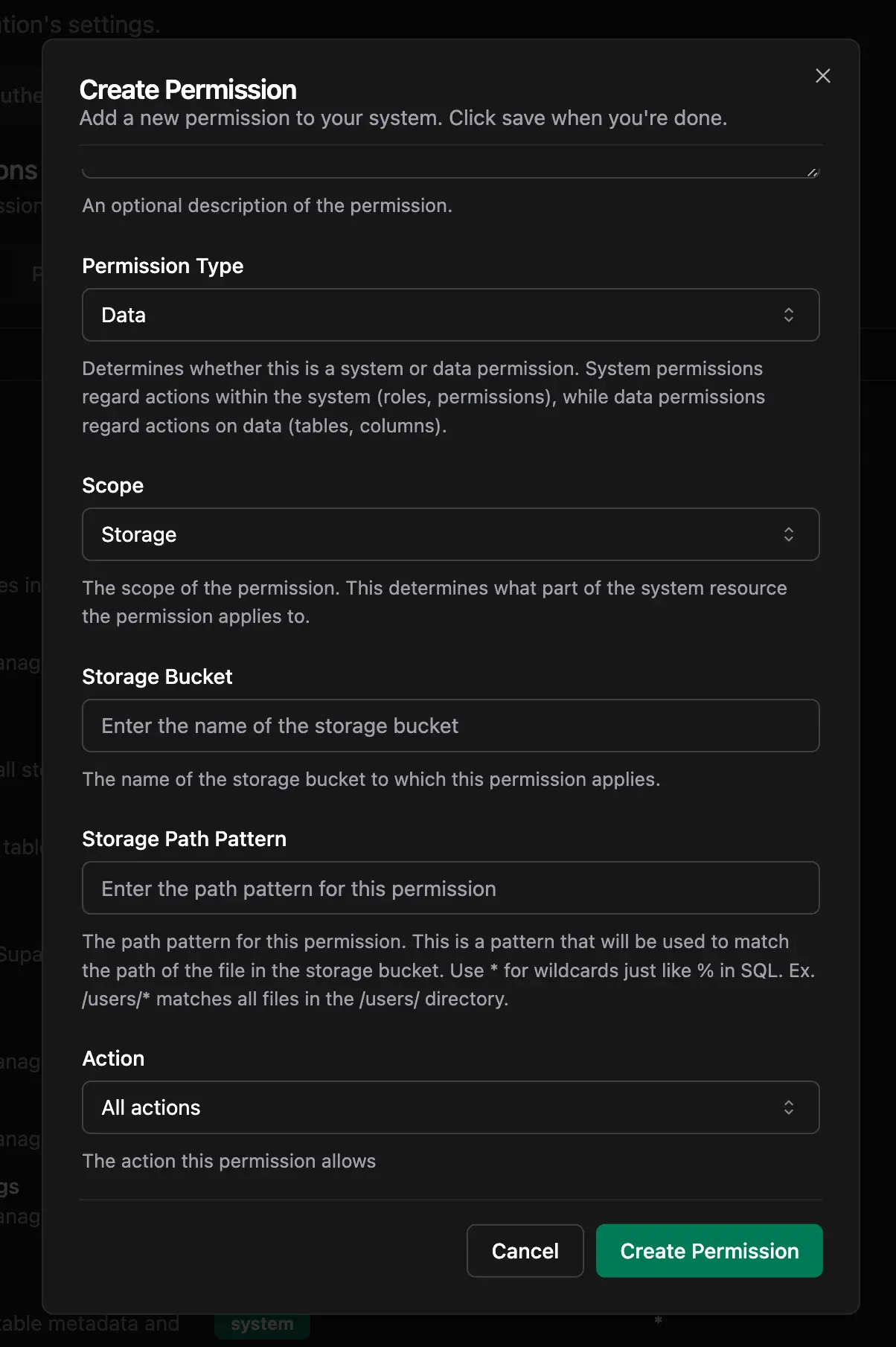 Storage Permission Form