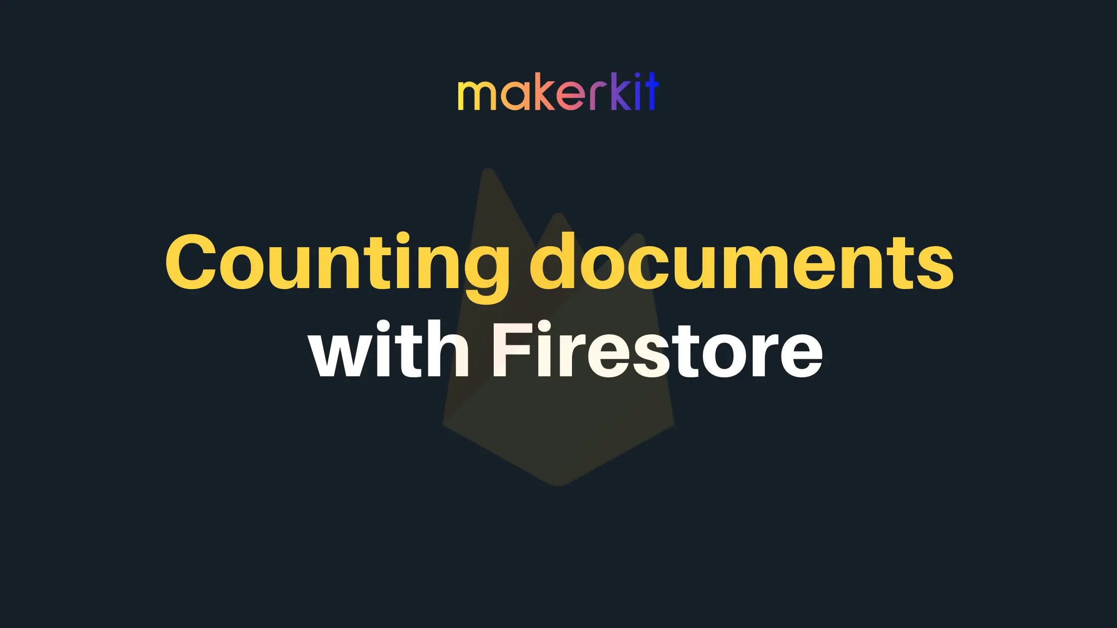 Cover Image for Counting a collection's documents with Firebase Firestore