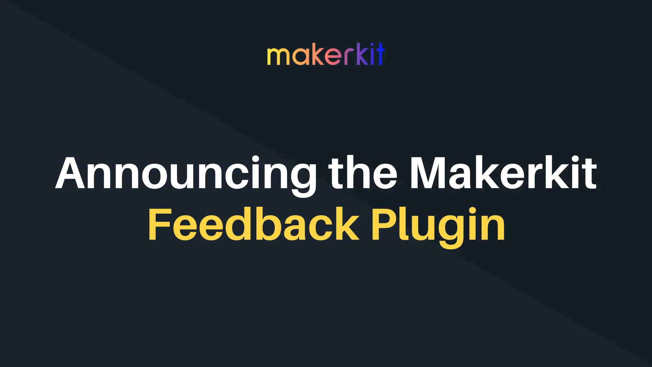 Cover Image for Announcing the Feedback plugin