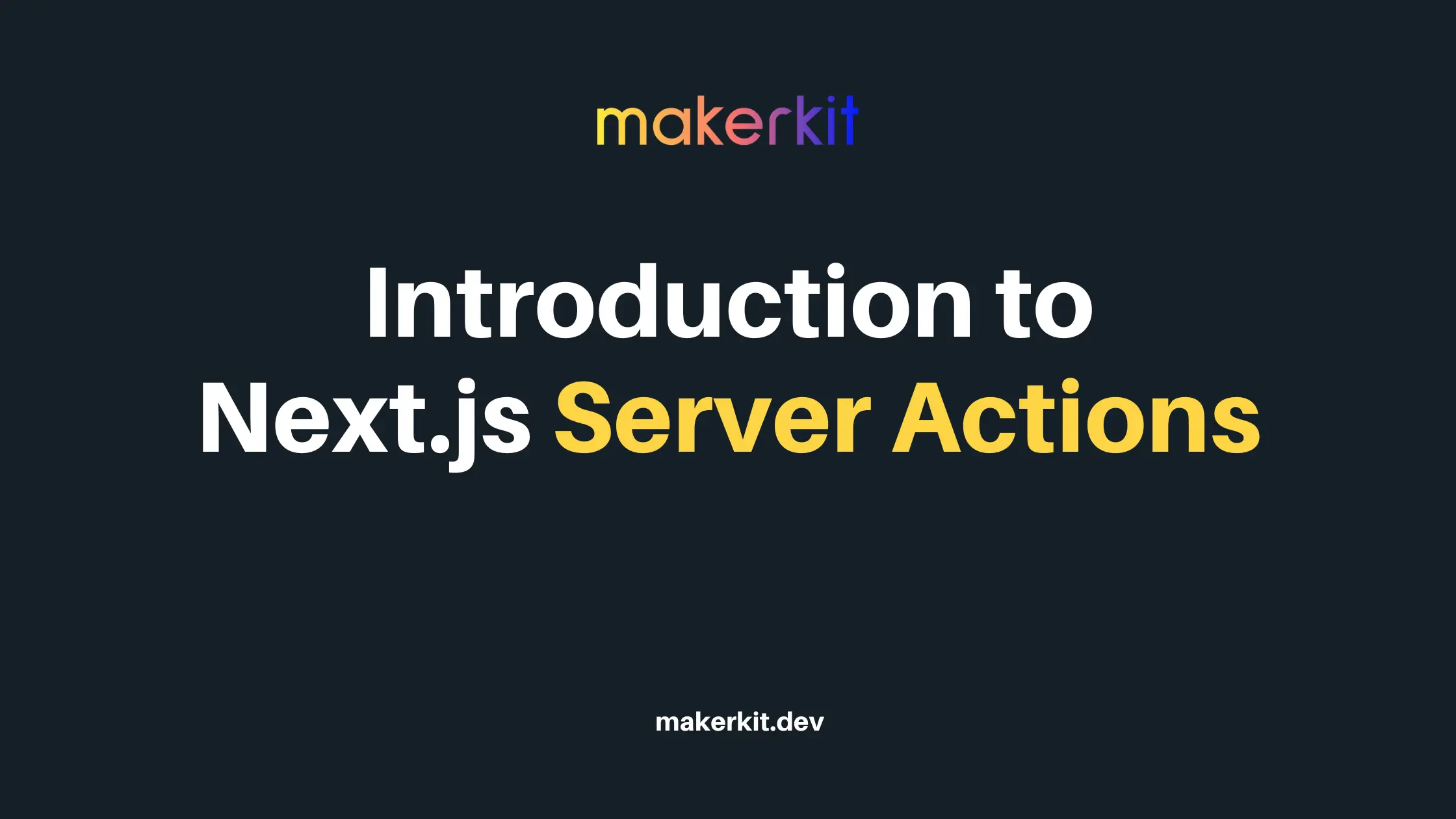 Introduction Server Actions