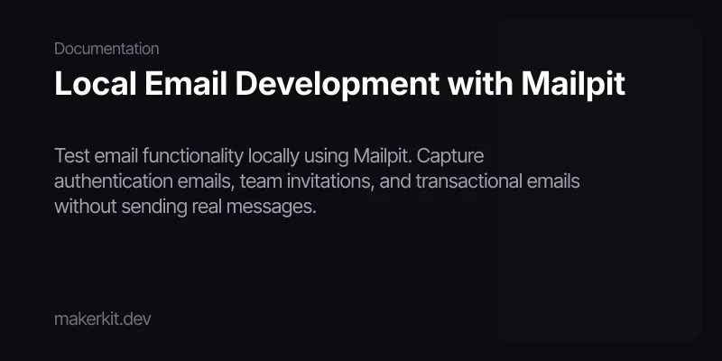 Local Email Development with Mailpit