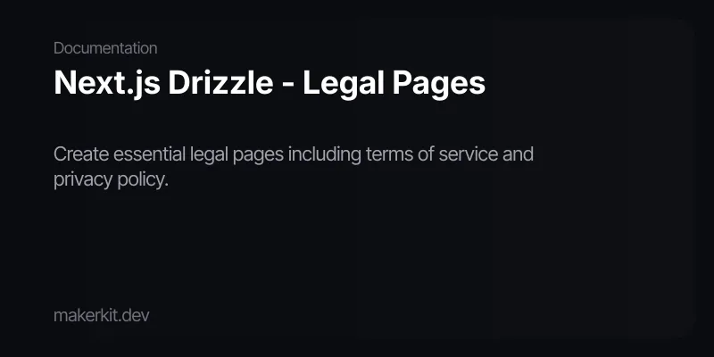 Next.js Drizzle - Legal Pages