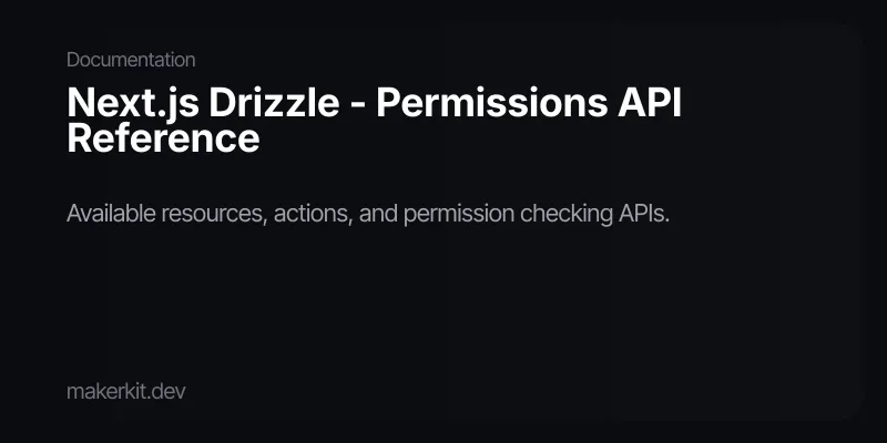 Next.js Drizzle - Permissions API Reference