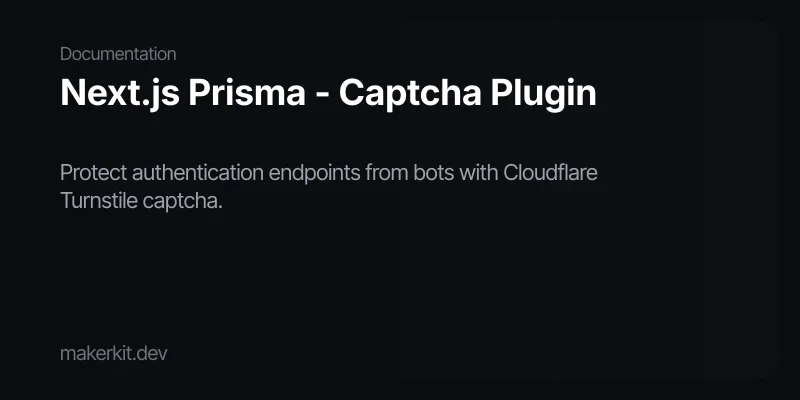 Next.js Prisma - Captcha Plugin