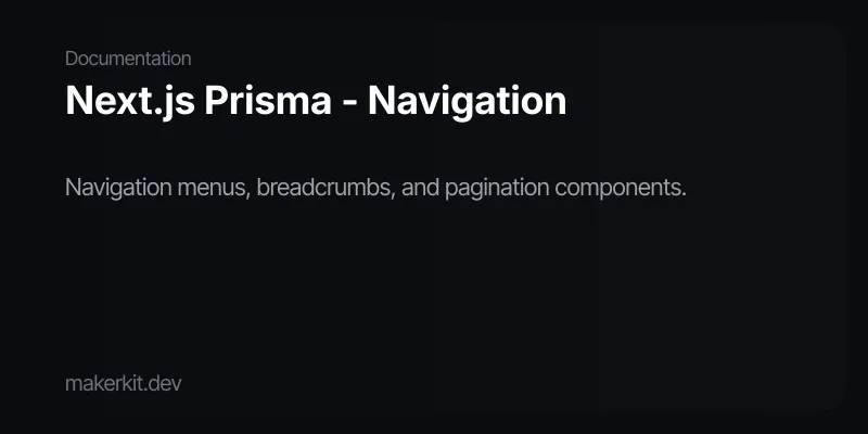 Next.js Prisma - Navigation